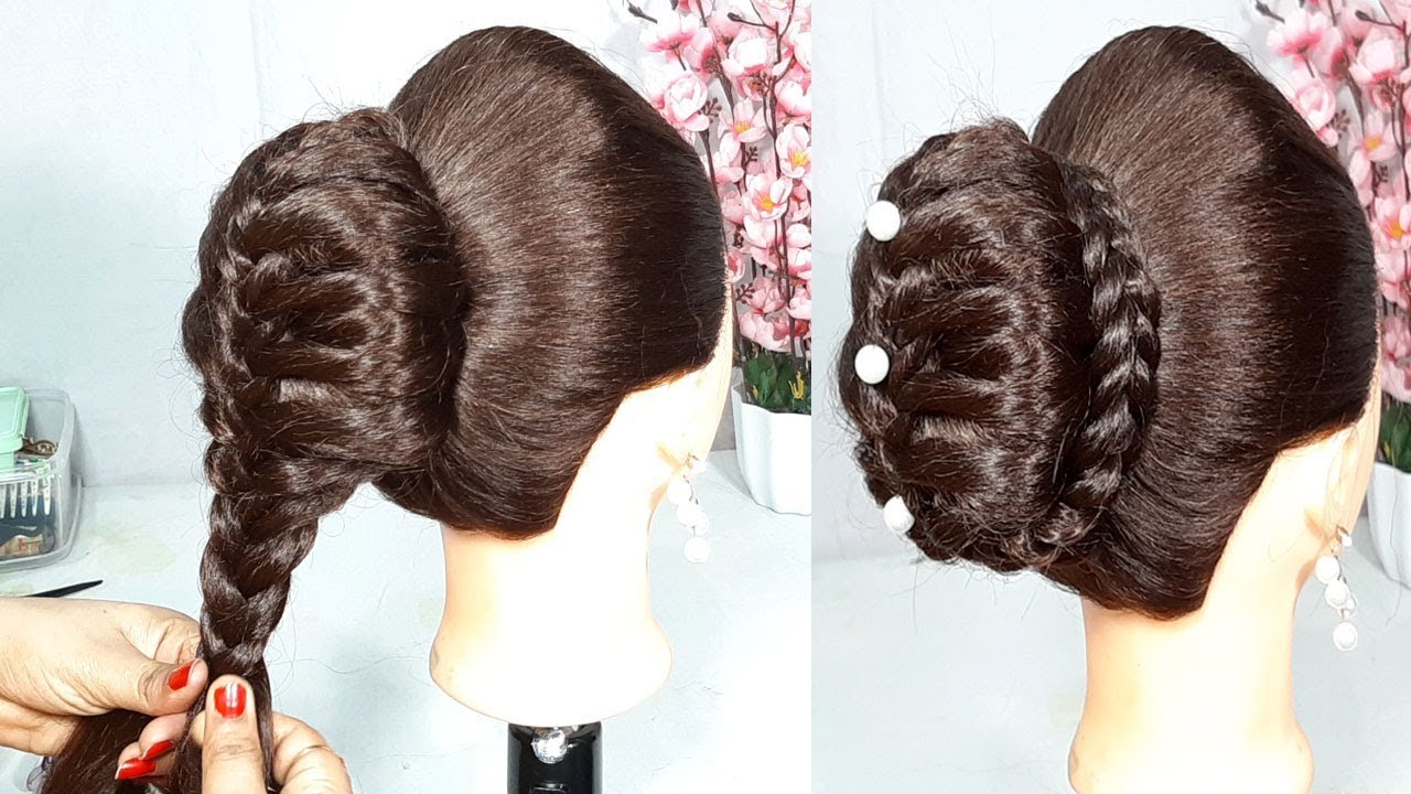 New Bun Hairstyle Using Donut || hairstyles for girls || party hairstyle || easy hairstyles