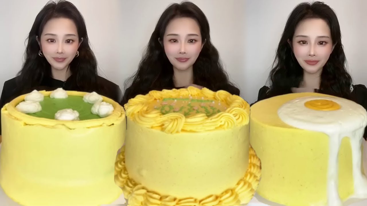 Asmr🍰Eating Custard Cream Cake🍰 (Soft And Waxy Sound) 크림丨먹방丨Mukbang丨Satisfying丨Eatings