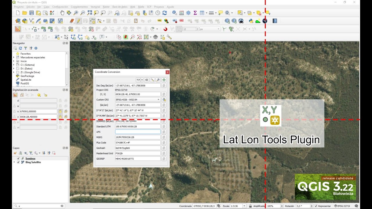 Como colocar puntos con coordenadas X e Y en QGIS