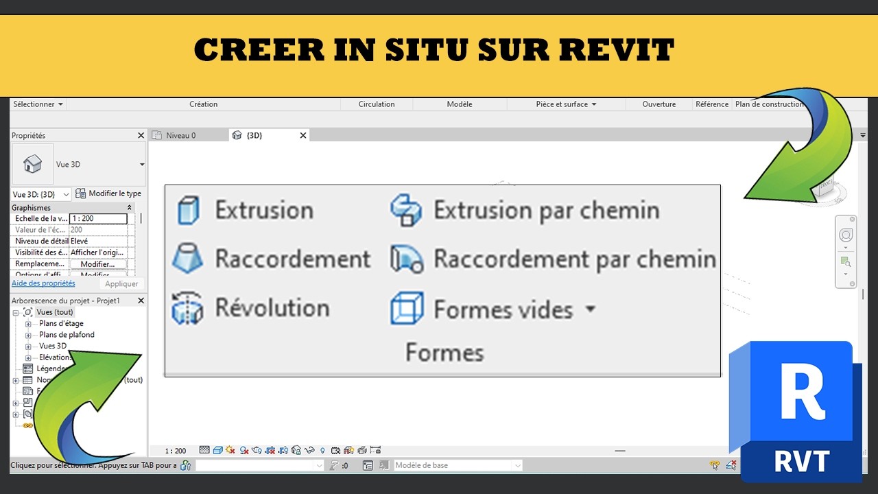 Créer in situ sur revit