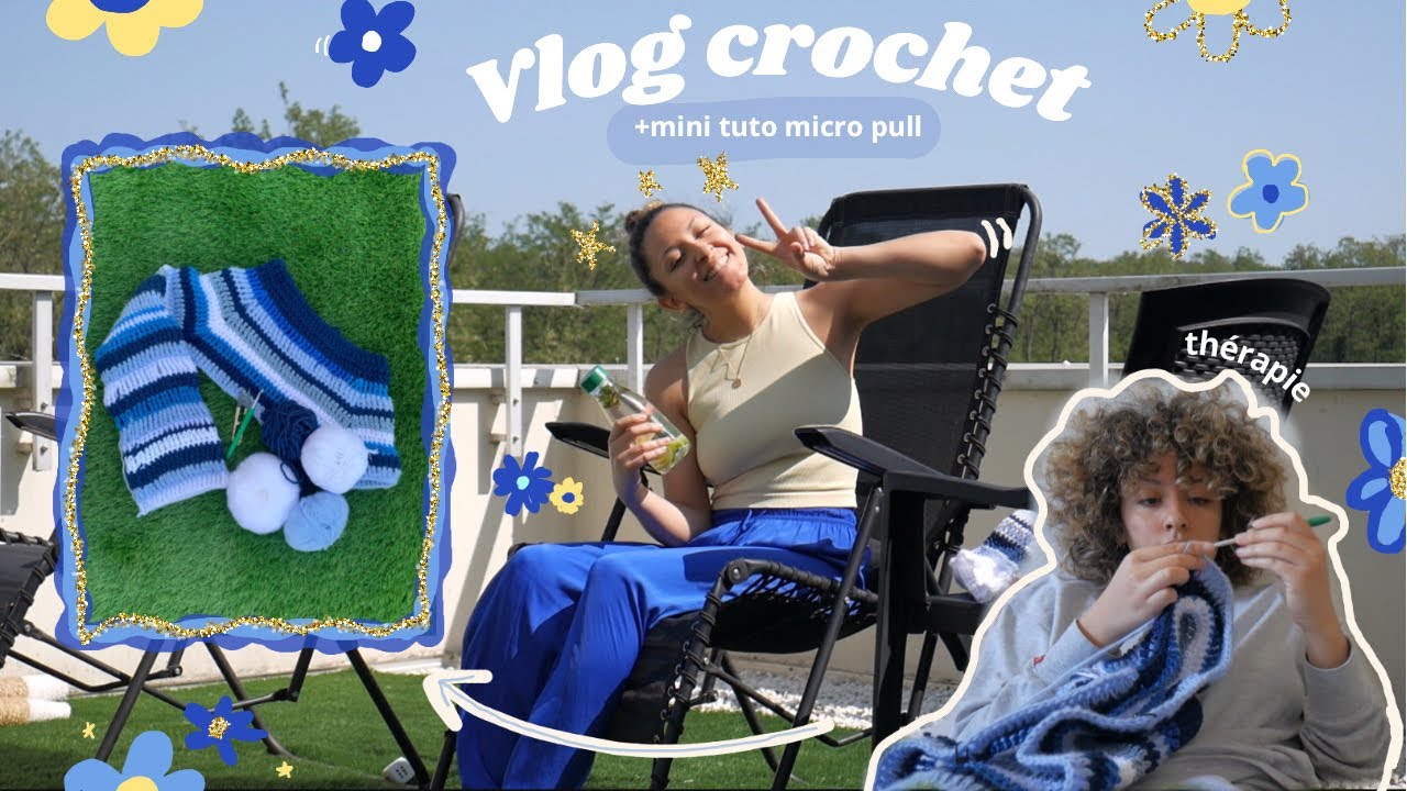 Je fais un micro pull au crochet (mi vlog/mi tuto)