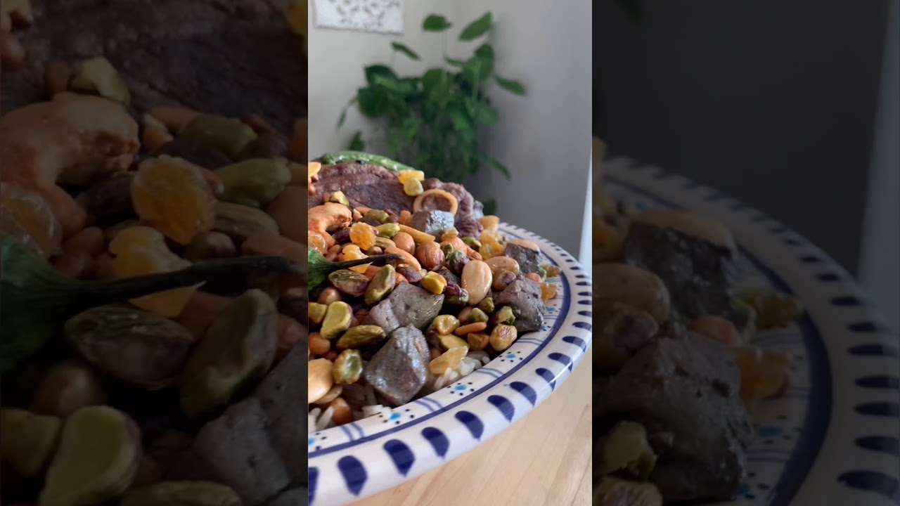 رز بالخلطه (رز الليبي بالكبده والمكسرات )