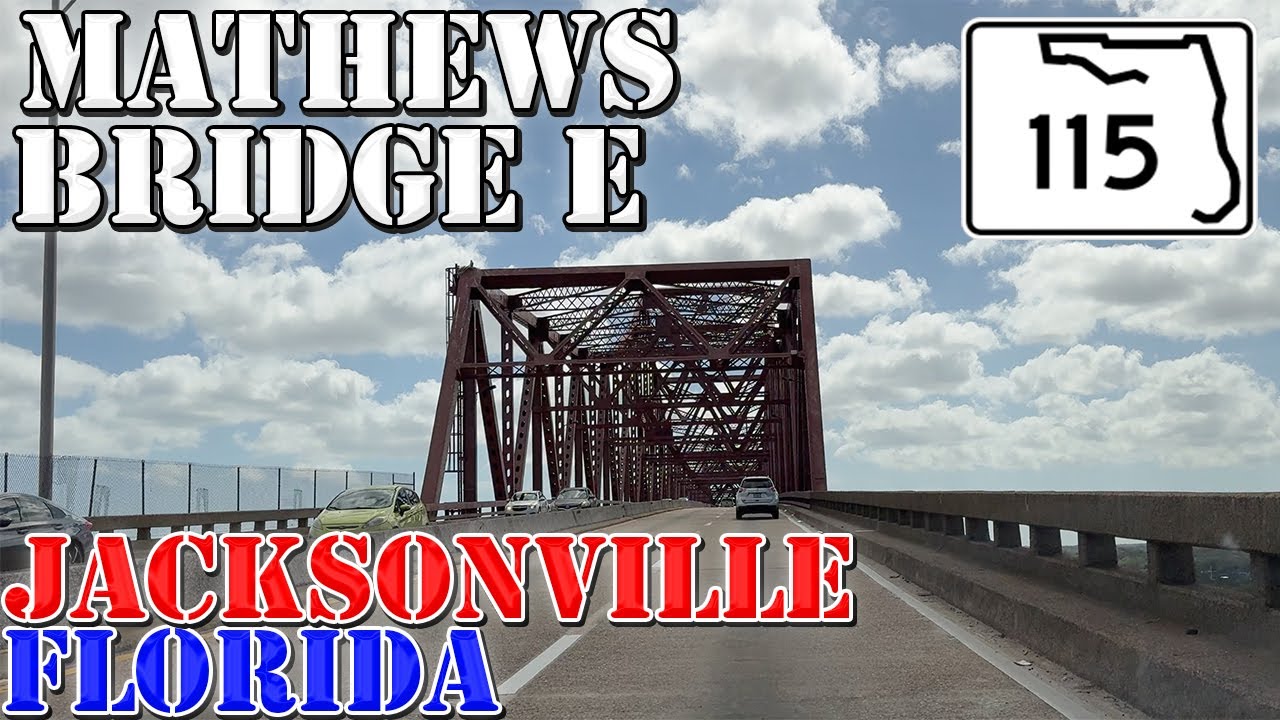 Mathews Bridge East - Jacksonville - Florida - 4K Infrastructure Drive