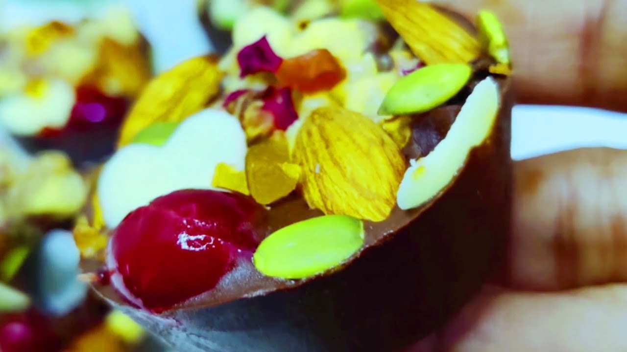 Chocolate Florentine Recipe | Chocolate Dry Fruit Cup | Florentine Cookies | Florentines  | Cookies