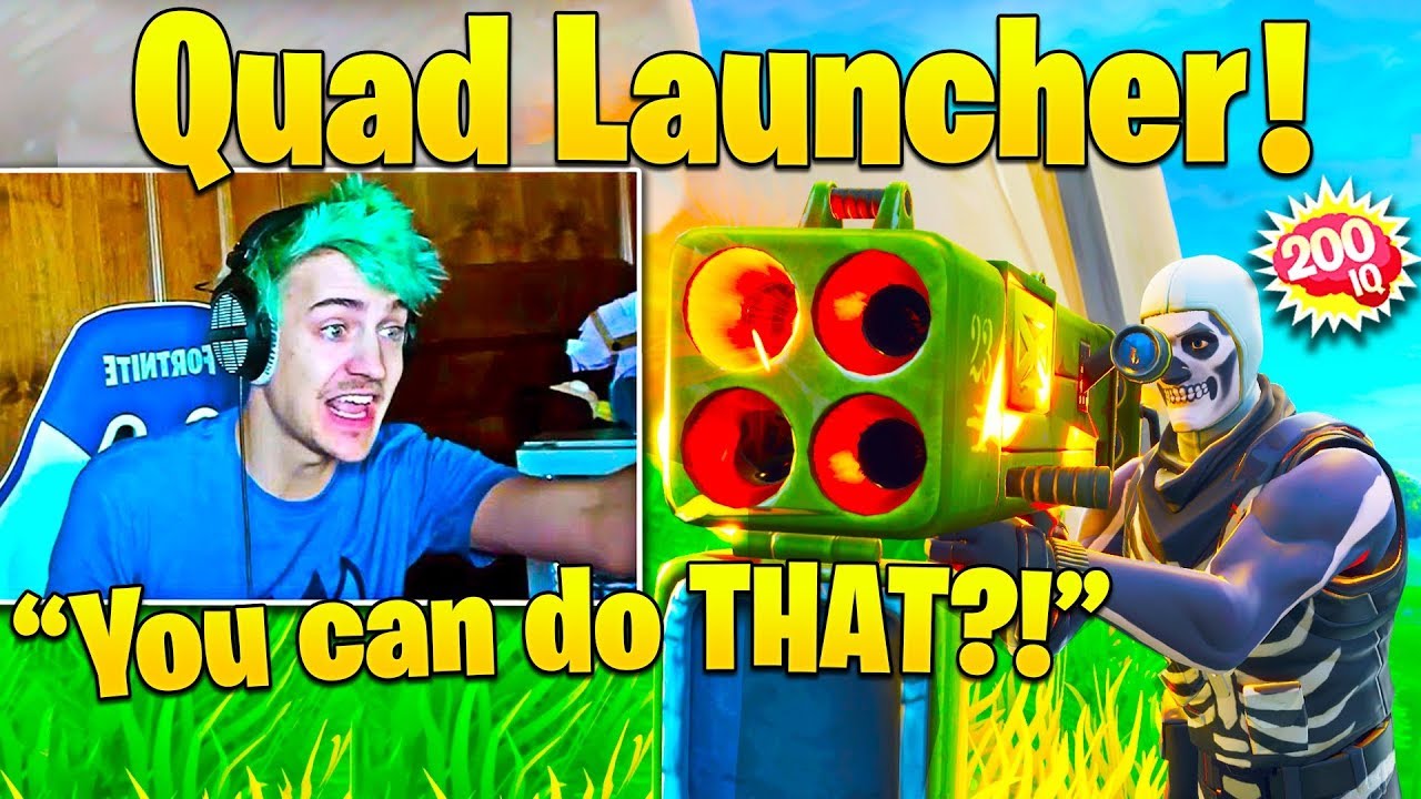 Ninja Discovers NEW Quad Launcher Tricks from Pro Players! (Smart Wins!)