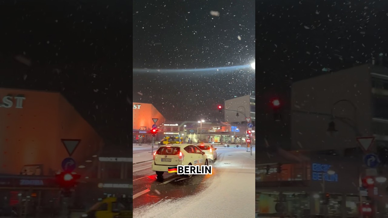 Snow ❄️ in BERLIN #winter #wintervibes #winterseason #berlin #germany #berlin4k #snowfall #snow