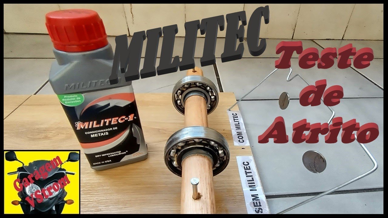 MILITEC NO MOTOR DA MOTO. MILITEC FUNCIONA ? TESTE DE ATRITO DO MILITEC