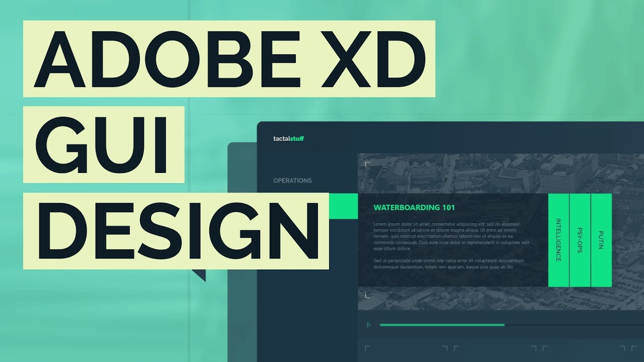 Adobe XD CC -  CUSTOM UI Design Tutorial