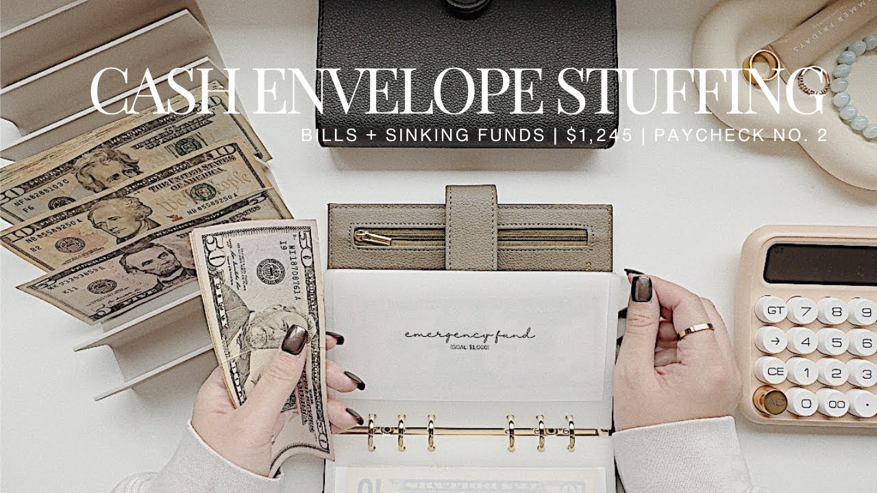 January Cash Envelope Stuffing | $1,245 | Bills + Sinking Funds Stuffing | Paycheck No. 2