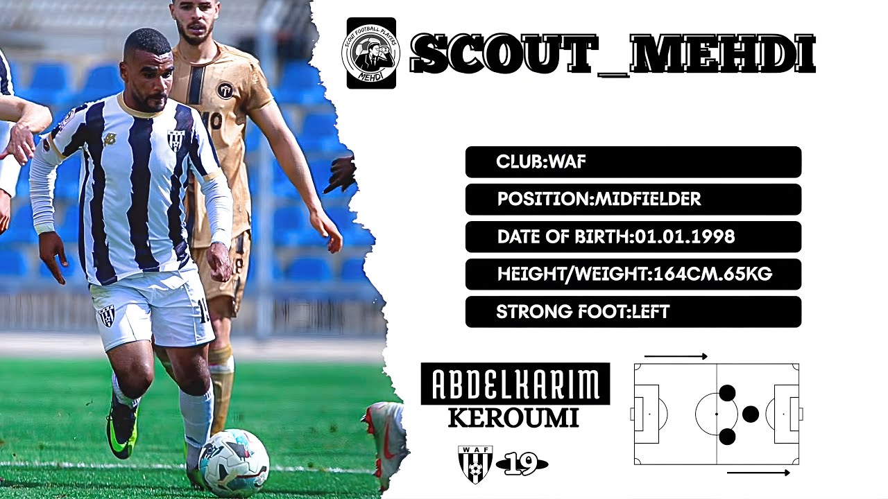 ⚪️⚫️ABDELKARIM KEROUMI⚫️⚪️”WAF”[MIDFIELDER]