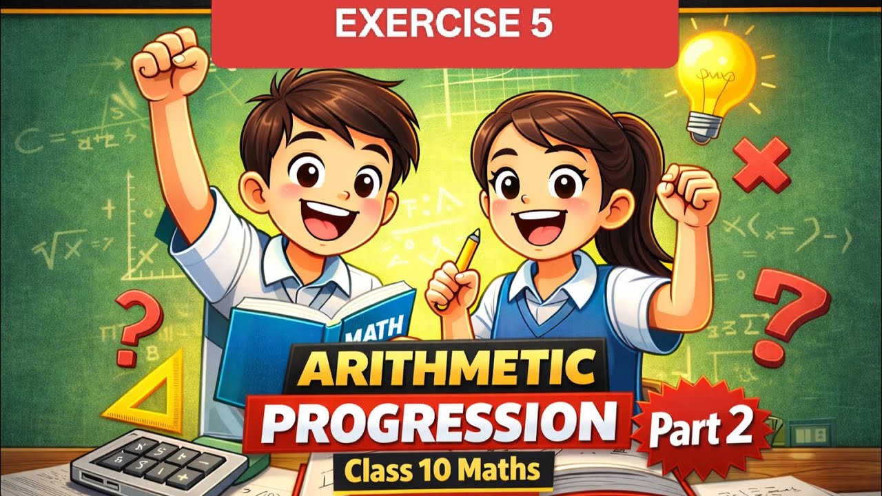 👉 Class 10 Maths Arithmetic Progression Exercise 5 | Easy Method 🔥