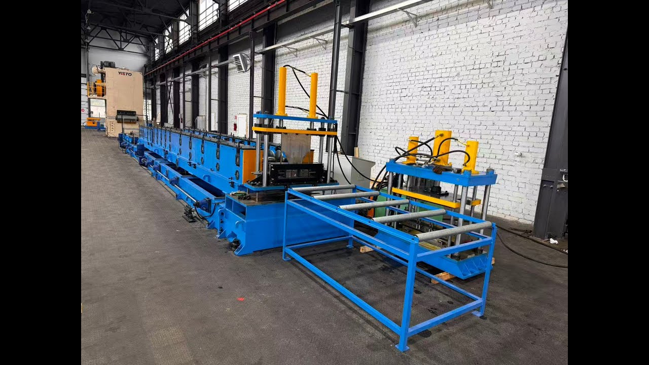 Russian Popular Type Perforated Cable Tray Roll Forming Machine | Full Production Line Demonstration