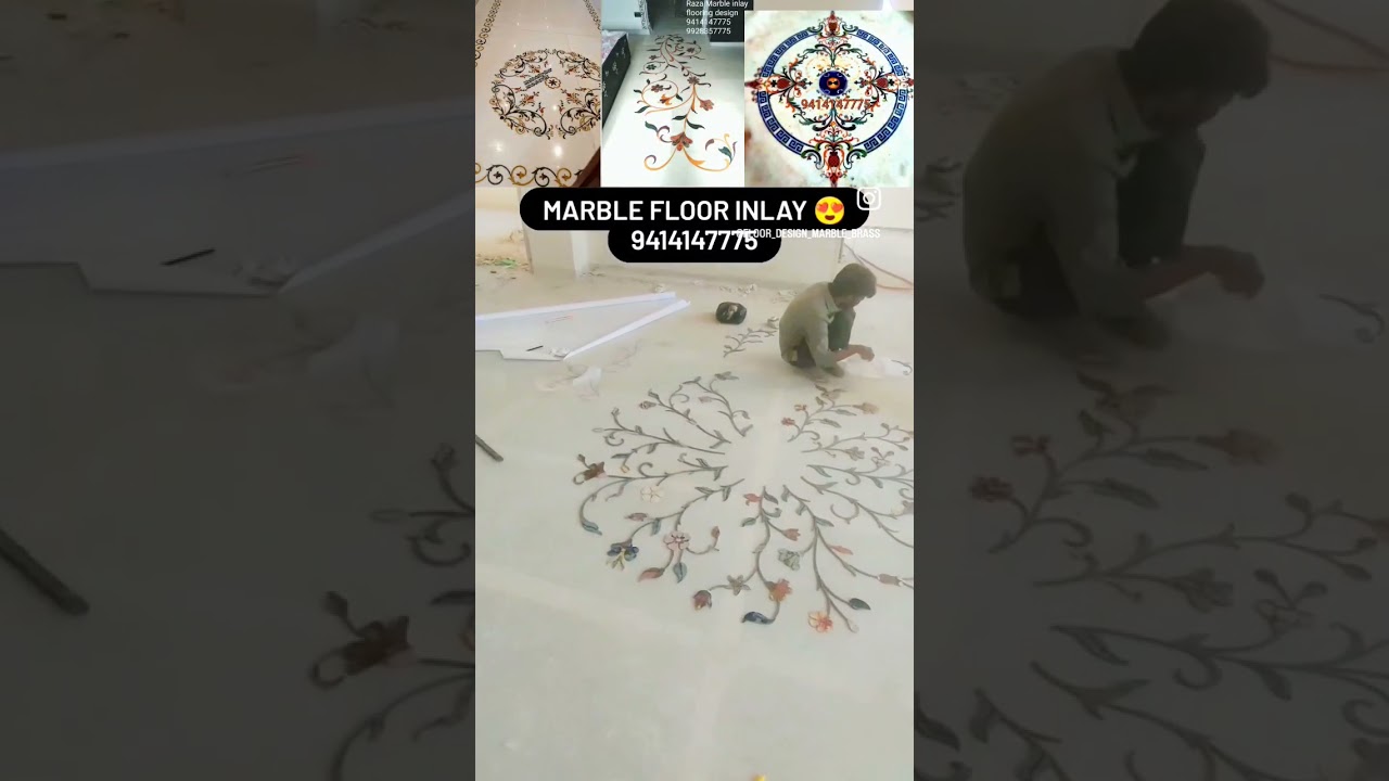 inlay 😍 || marble flooring design inlay