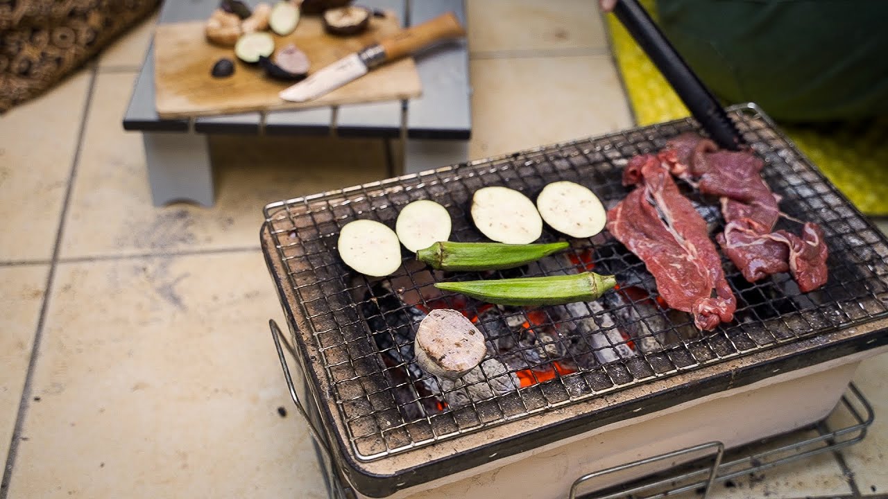 CHILL BACKYARD SOLO JAPANESE YAKINIKU GRILL STOVE  BBQ / ASMR