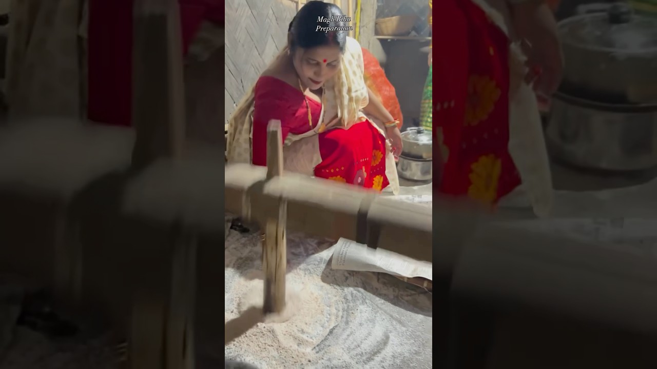 Magh Bihu prep 🥰 #bihu #maghbihu #assam #festival #india #pitha #music #share #shorts