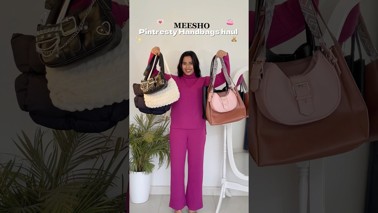 Meesho Pinterest Bags Haul 😭🎀 #totebag #meeshofinds #meeshohaul #meeshobags #shorts #pinterest