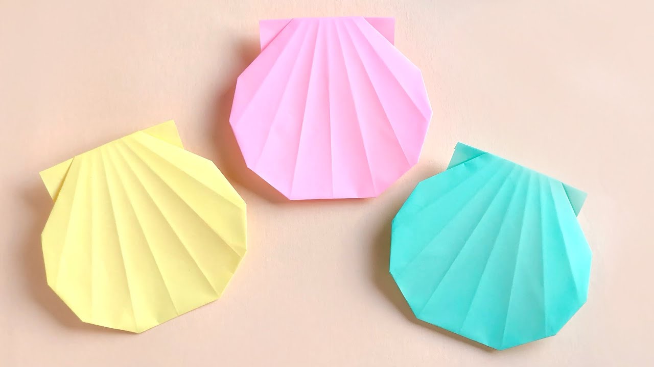 【折り紙】簡単で可愛い♪ほたて（二枚貝）の作り方