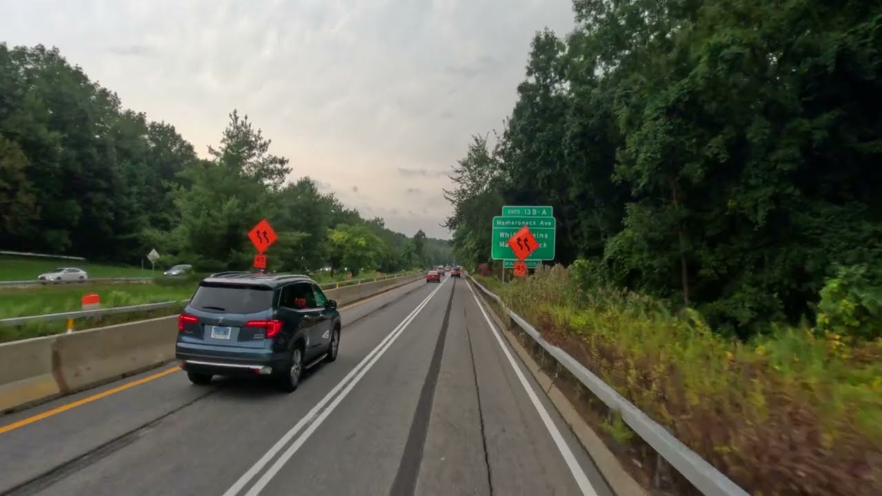 4K Driving thru around from Greenwich Connecticut CT to New York City Queens ASMR