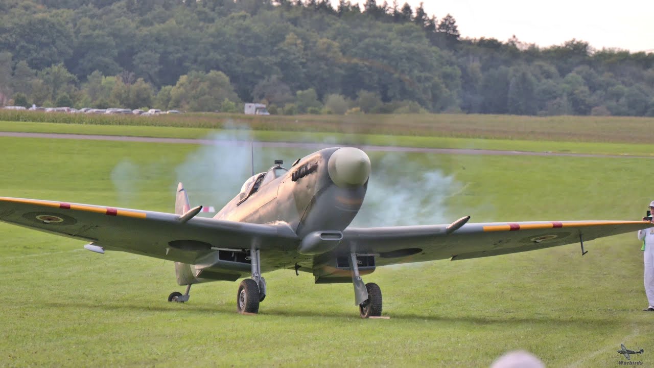 Supermarine Spitfire IX MH415 – Merlin Engine Sound, Takeoff & Display | Hahnweide Airshow 2025