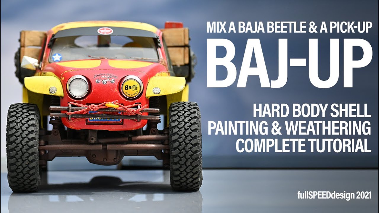 This is how I do it / How to paint a RC hard body shell - Painting, rust, salt/hairspray technique