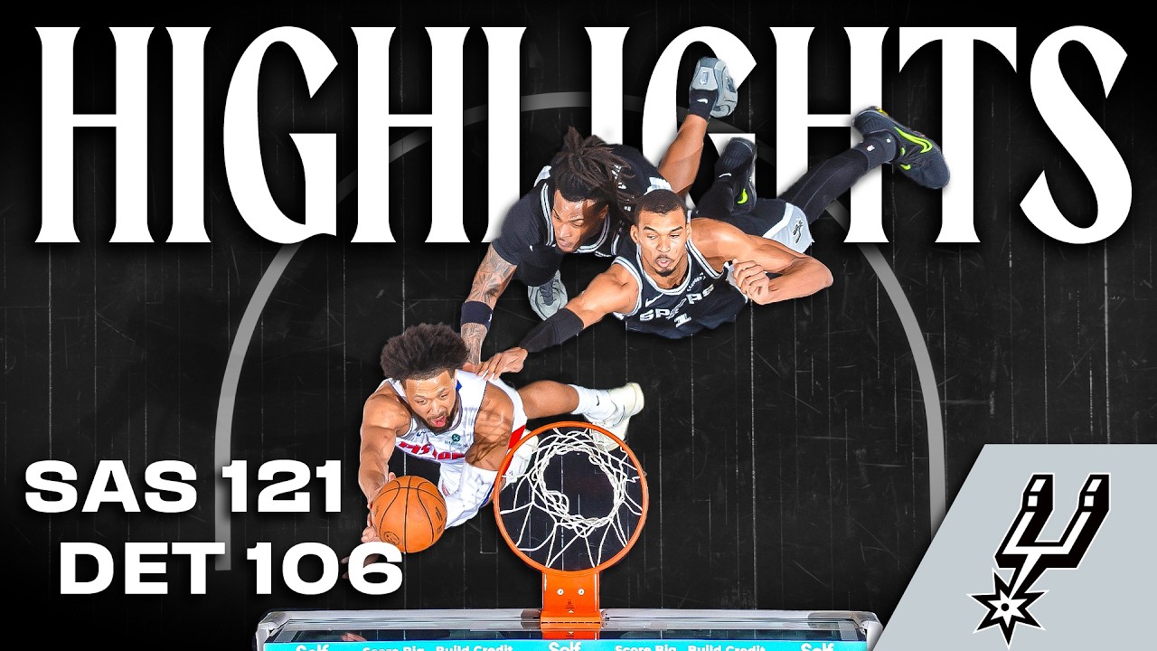 «Спёрс» набрали 121 очко в крупной победе над «Пистонс»! | Полный обзор матча