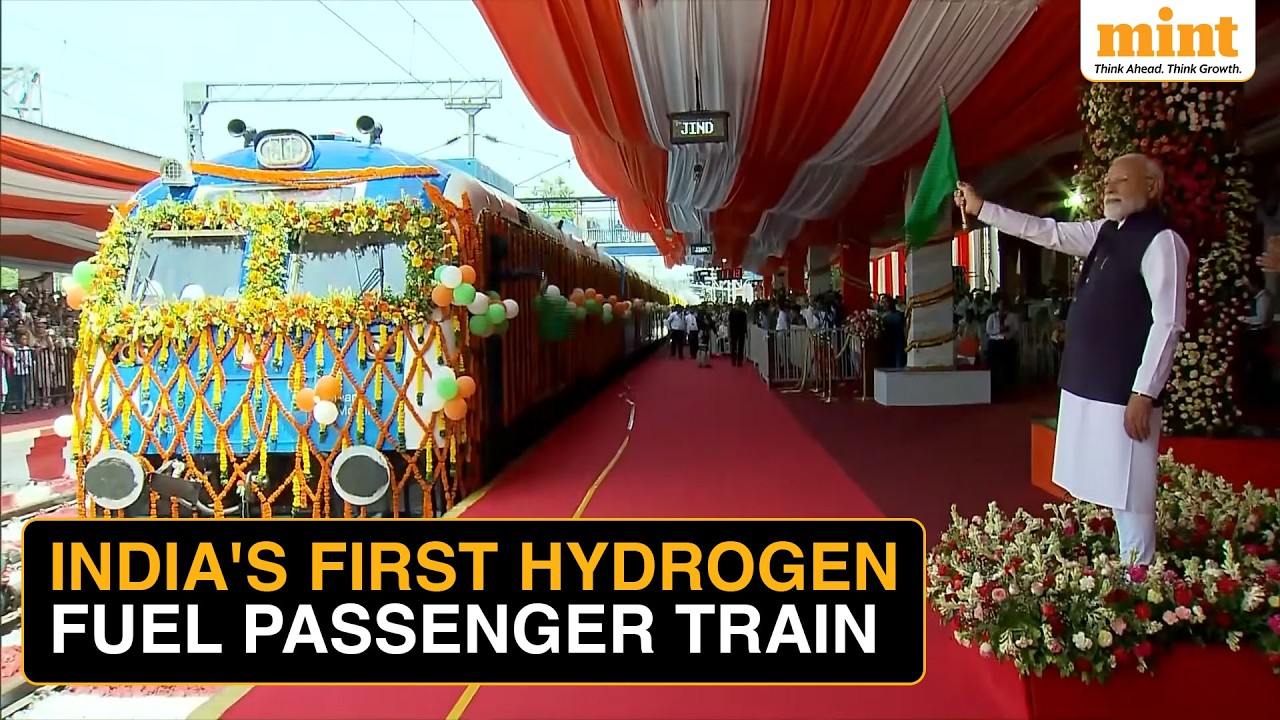 PM Modi Launches India's First Hydrogen Fuel Cell Passenger Train On Haryana's Jind-Sonipat Route