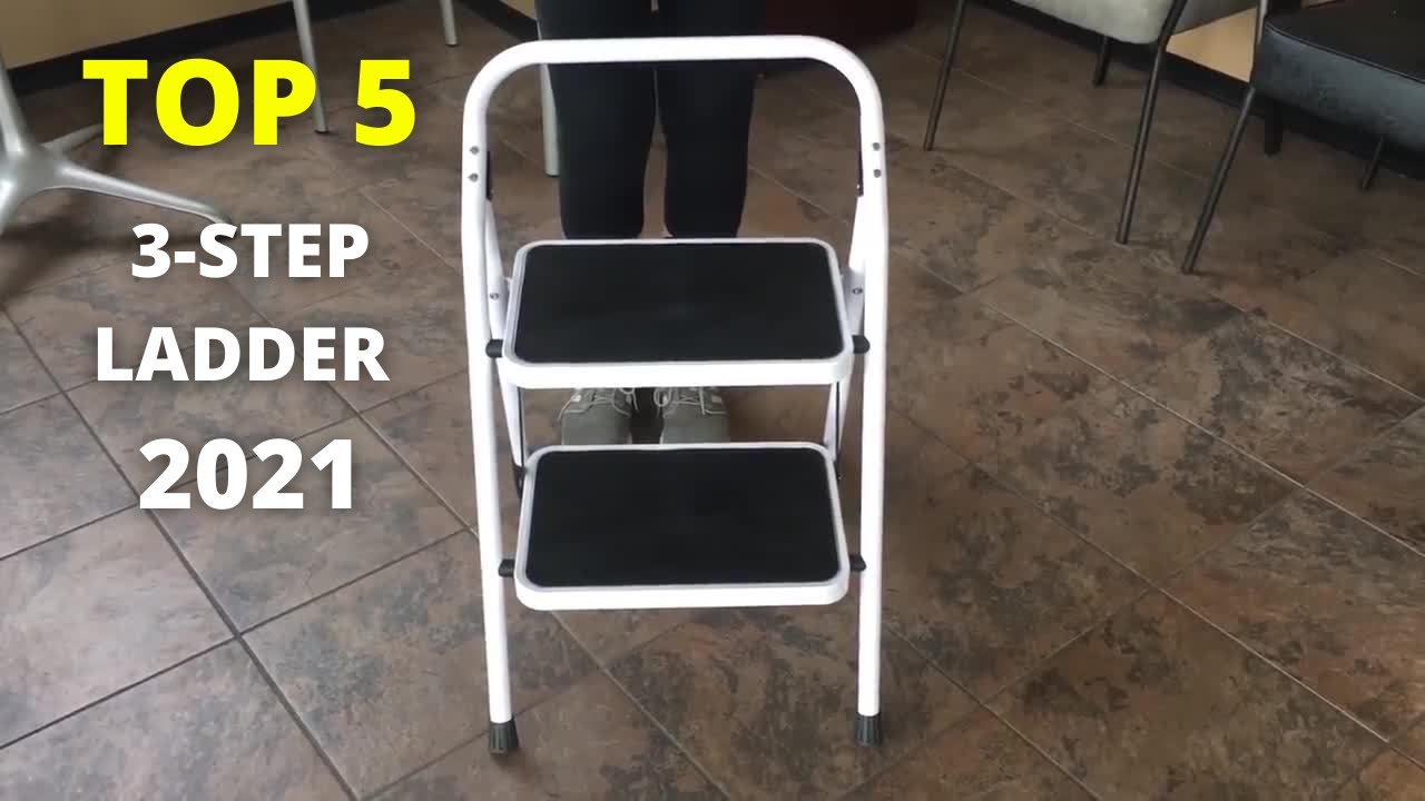 Top 5: Best 3 Step Ladder Folding Step Stool with Anti-Slip Sturdy and Wide Pedal 2021