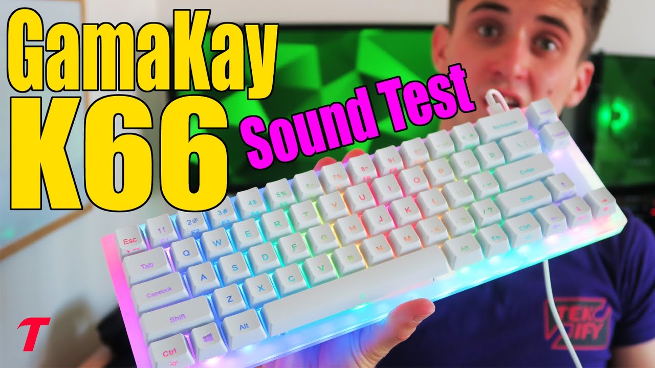 GamaKay K66 (Womier) Keyboard Review + Sound Test - RANDOM Ligthing? (Gateron Black Switches)