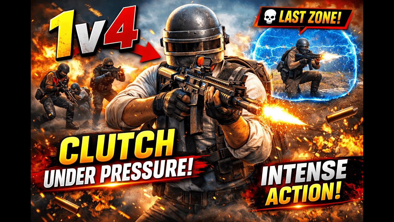 1v4 Clutch Under Pressure 🔥 | PUBG Mobile Intense Action Match