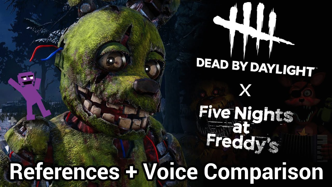 DBD x FNAF All* Springtrap Lobby References + Voiceline Comparison
