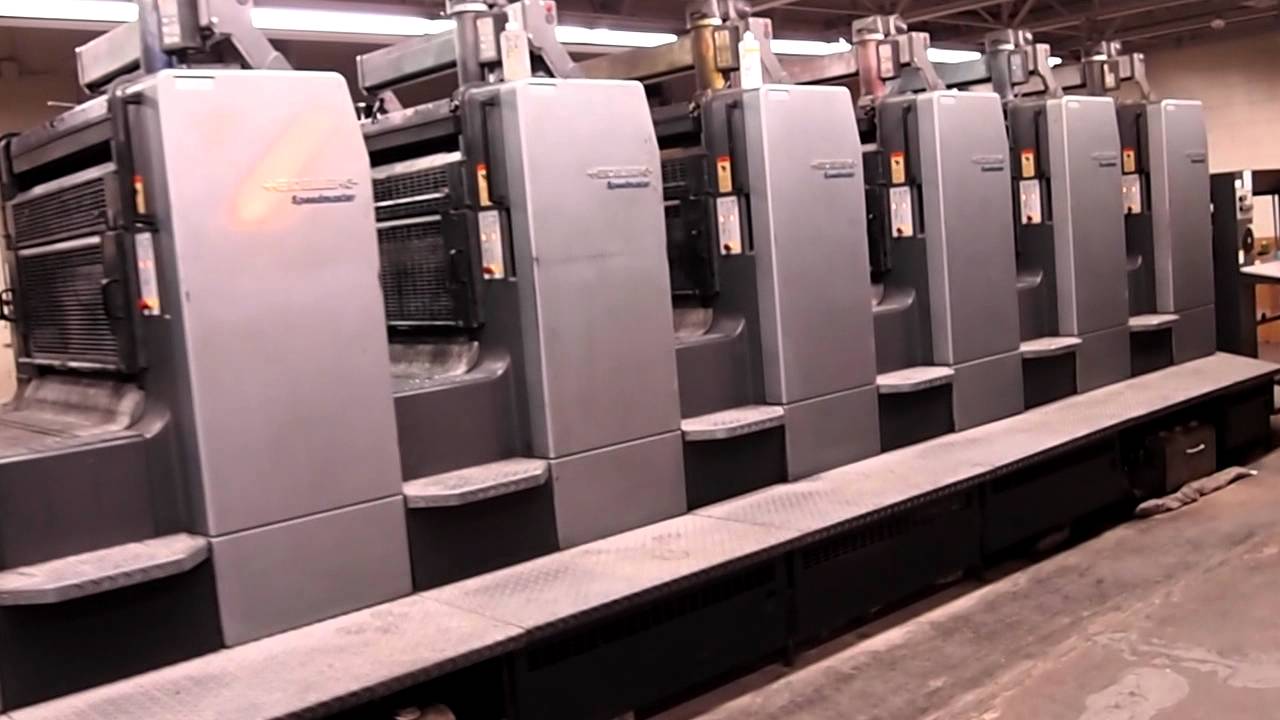 Heidelberg 8-Color (Sheet Fed) Printing Press Machine Model SM102-8-P5+L