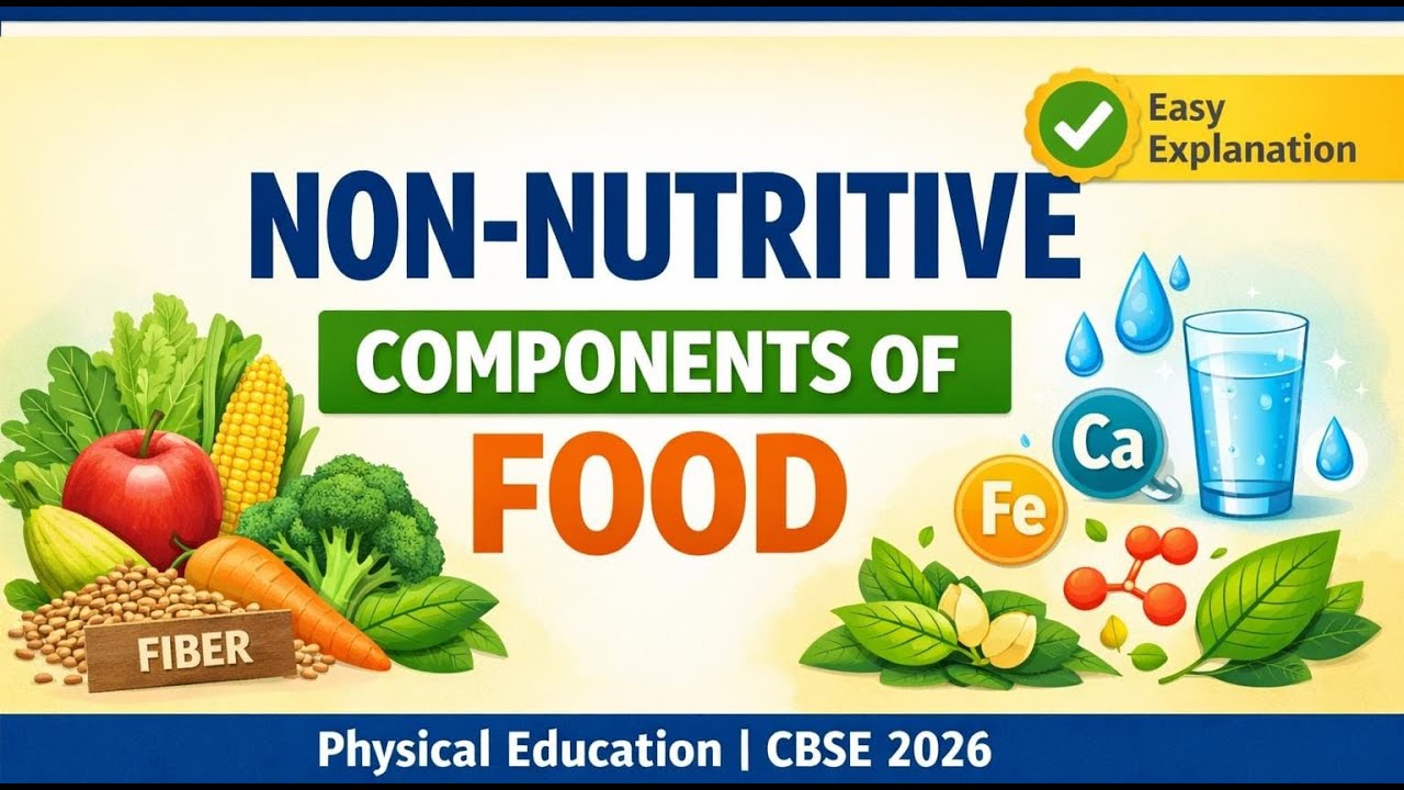 Non Nutritive Food I Explanation I CBSE BOARD EXAMS 2026 I Physical Education I Nutrition I