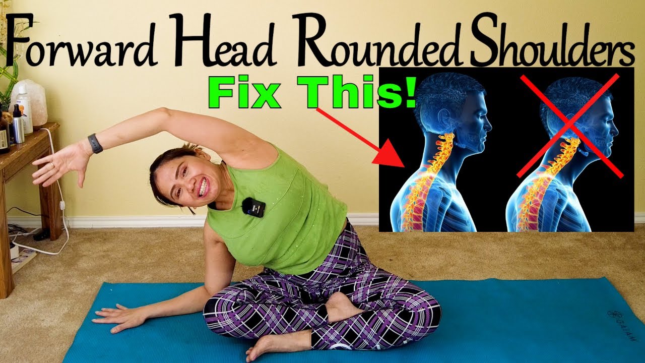 Neck Upper Back Thoracic Spine Yoga Release Forward Head and Rounded Shoulders Posture