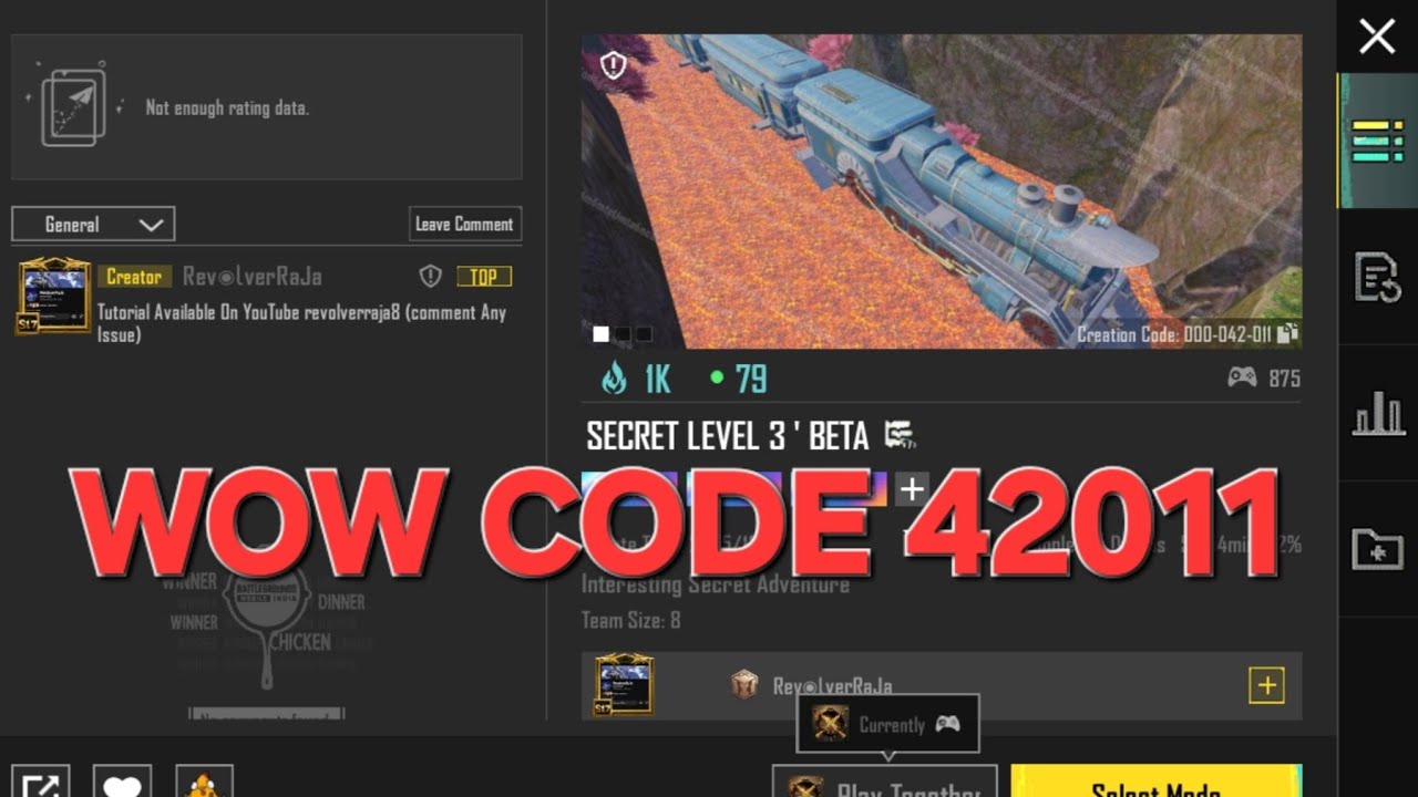 Bgmi wow Parkour map code 42011 | SECRET LEVEL 3 BETA  |#bgmilive#bgmi #pubg#pubgmobile#wowcode42011
