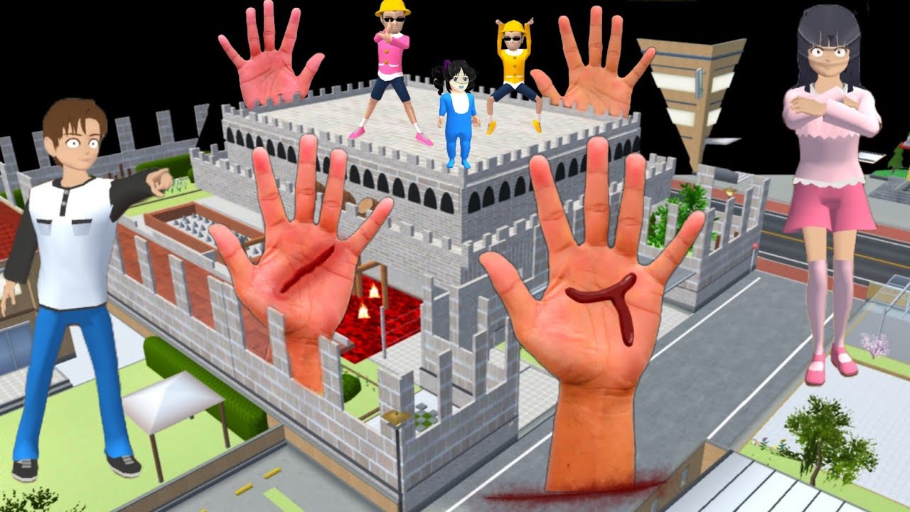 Yuta Mio Creates the Most Secure Giant Fortress From MYSTERIOUS HANDS 😱 | Sakura School Simulator