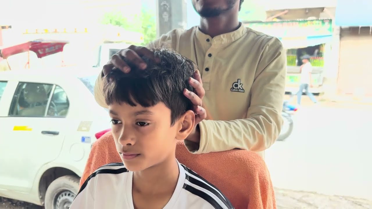 ASMR: Barber head massage (kid edition). 