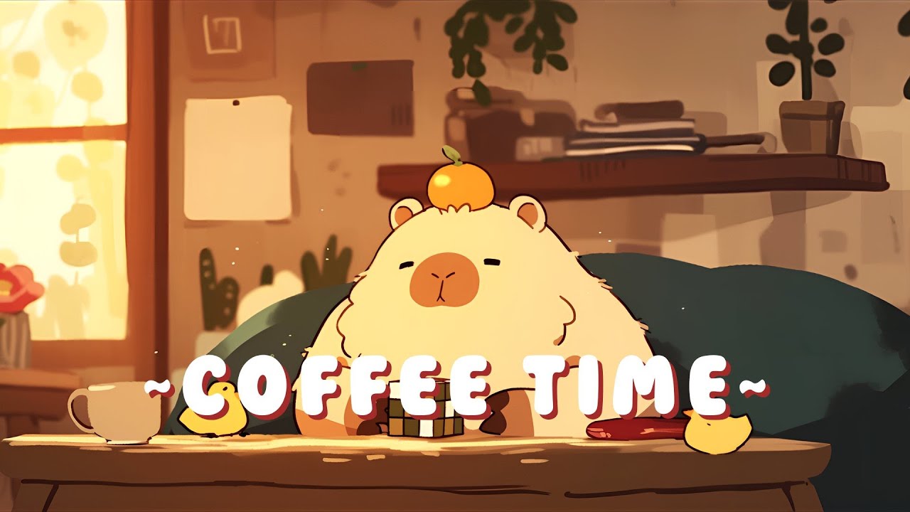 Capybara Chill Station - Cozy Beats for Relaxation ~ Cozy Atmosphere ~ 🦫 📝 | Focus Helper
