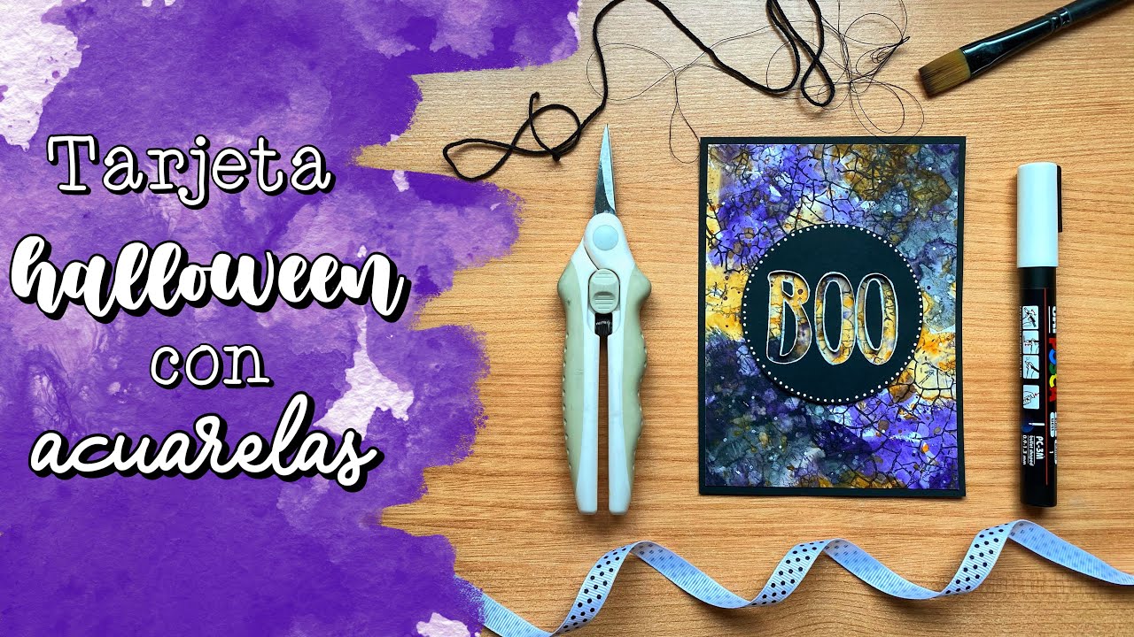 TUTORIAL: Tarjeta de halloween facil y rápida | Cookie Scrap