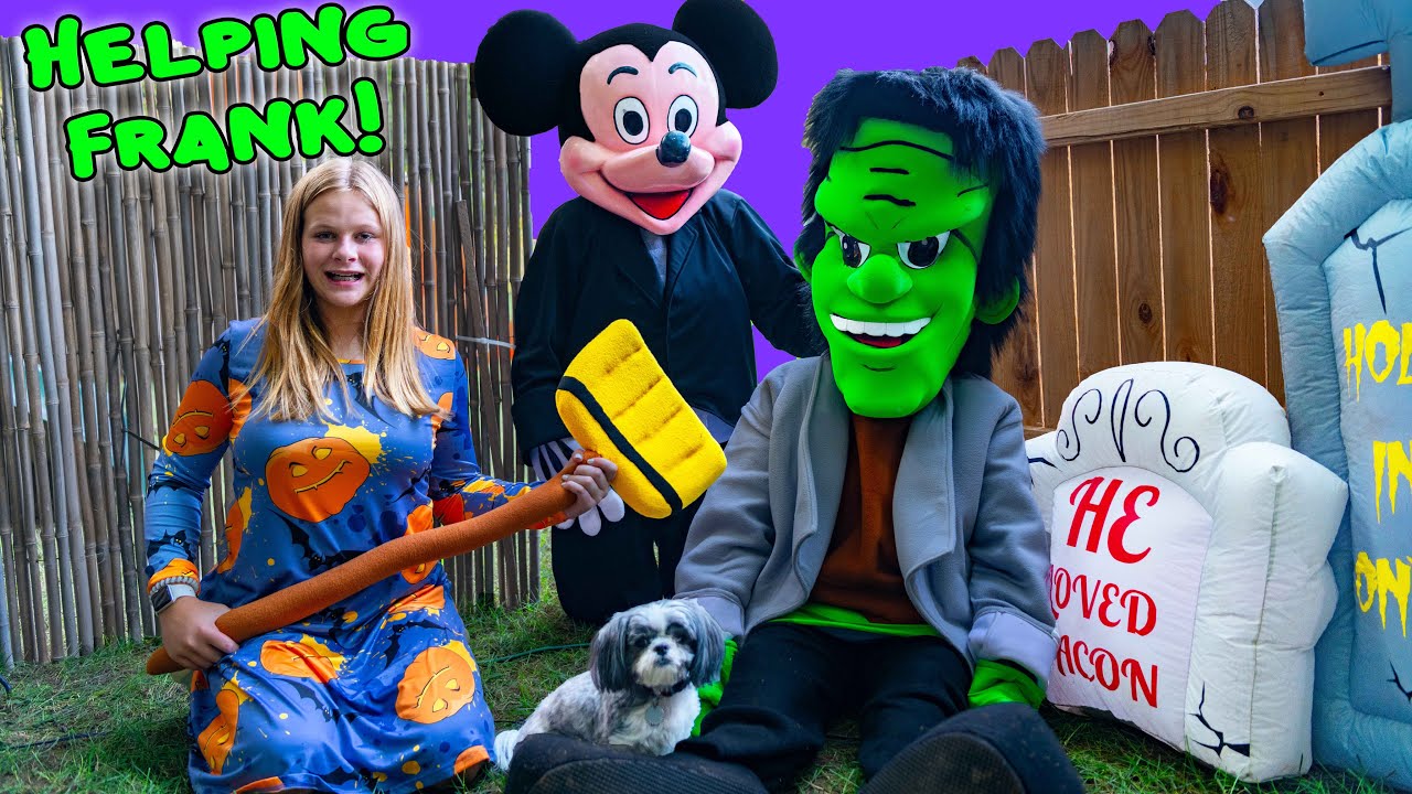 Assistant Works with Count Mickey To Put Frank Back together at the Campsite