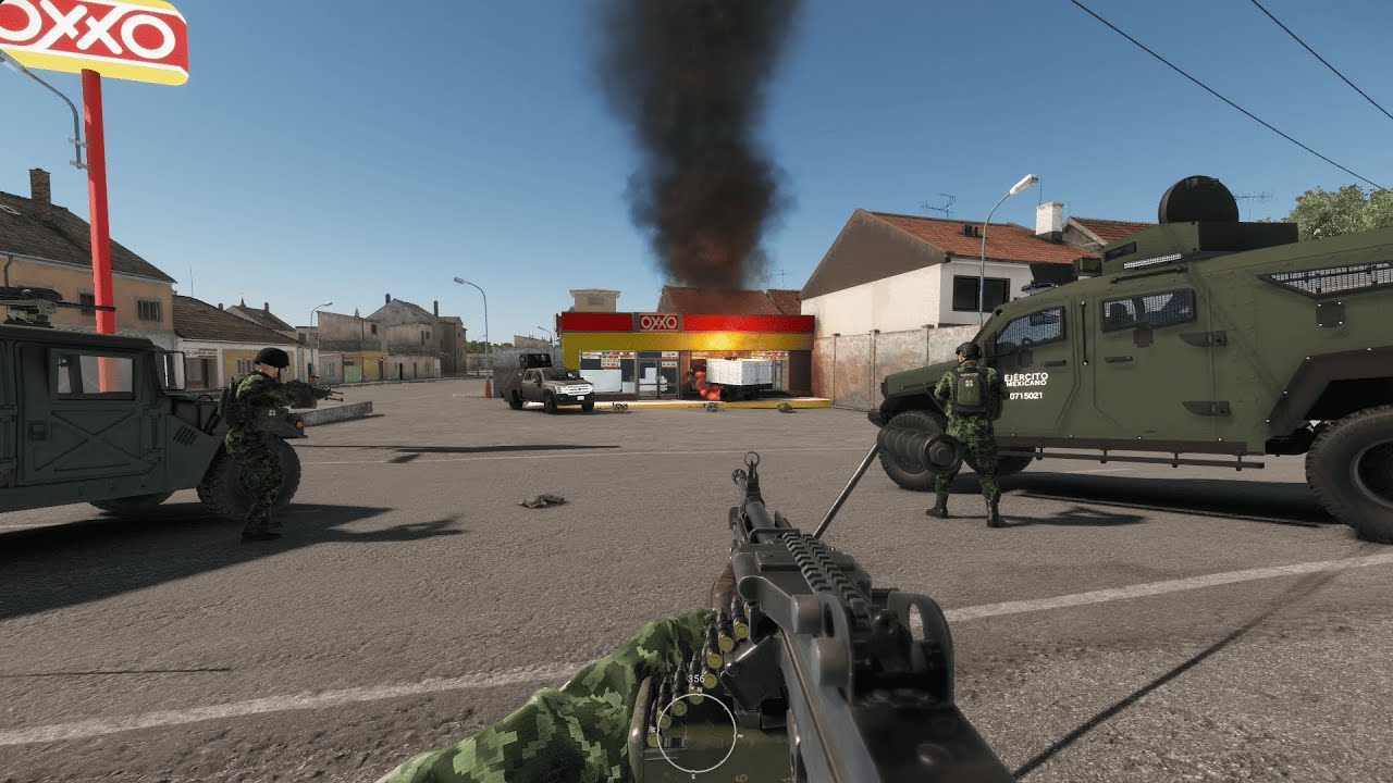 EJERCITO MEXICANO repeliendo ataques en simulador de guerra ARMA REFORGER