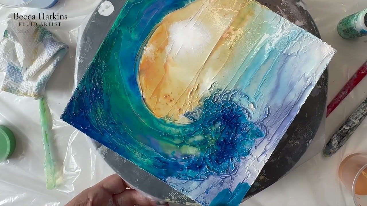 A Mini Textured Wave Painting to get us into Summer