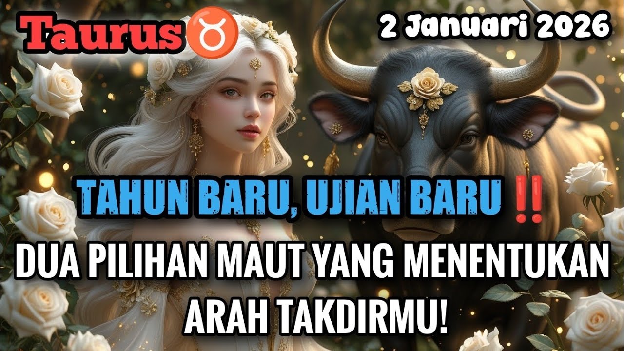 Taurus♉TAHUN BARU, UJIAN BARU‼️DUA PILIHAN MAUT YANG MENENTUKAN ARAH TAKDIRMU! Jan 2026