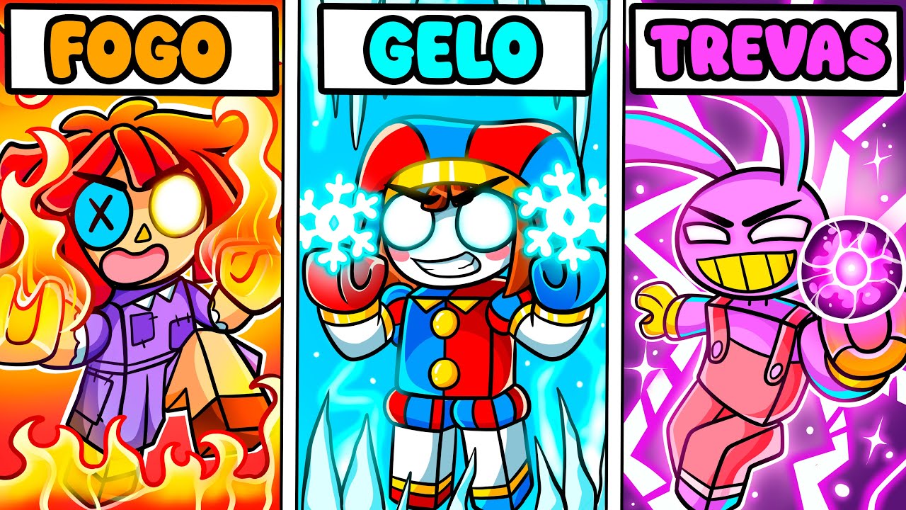 Pomni, Jax e Ragatha GANHAM PODERES ELEMENTAIS no Roblox! | The Amazing Digital Circus VR