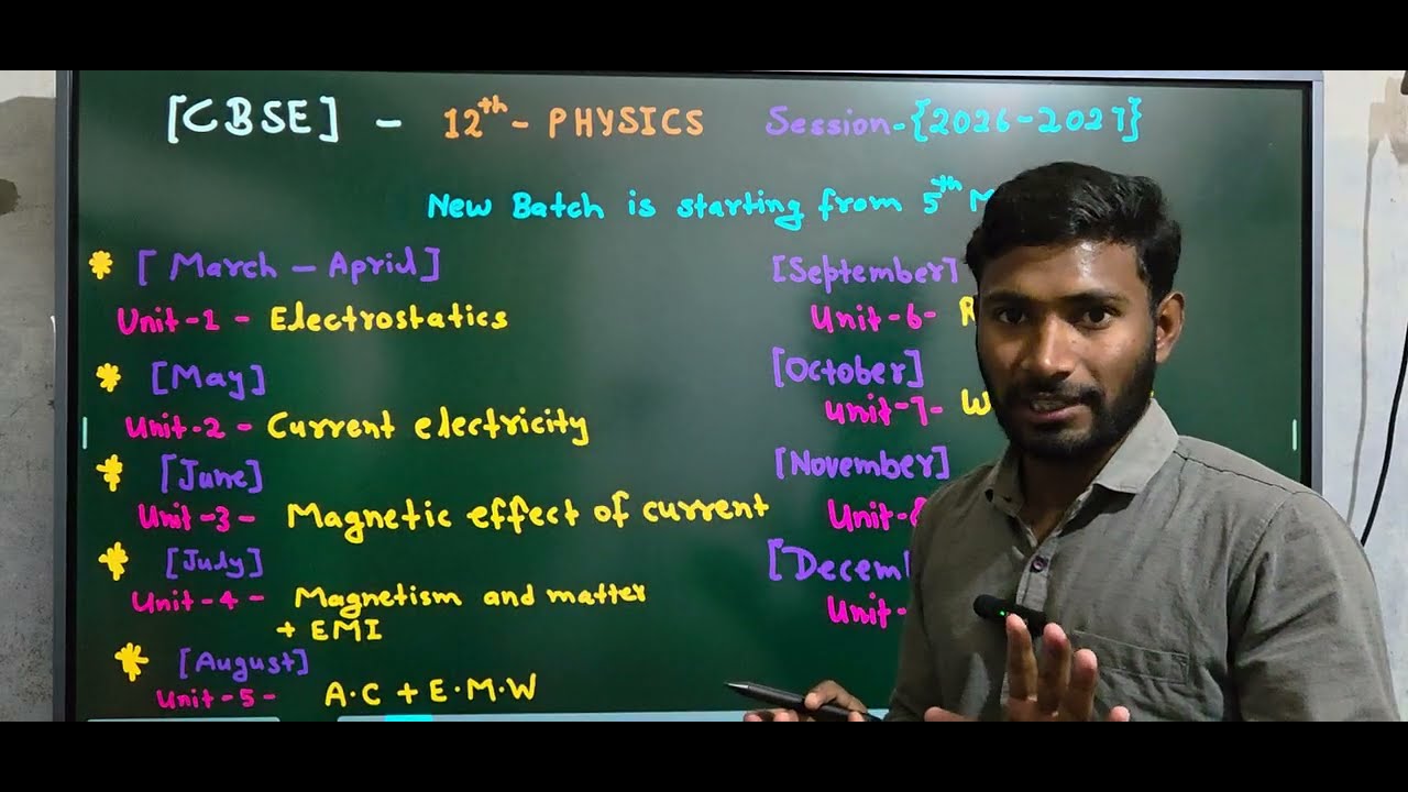 Class 12th Physics Batch Announcement