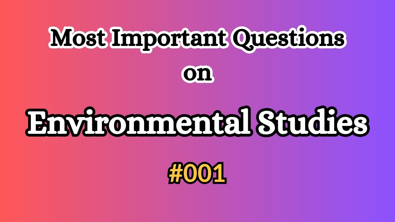 EVS important MCQs for TET exams - 001 | Top Environmental Studies MCQs |  &lrm;@QuickPrepGuide