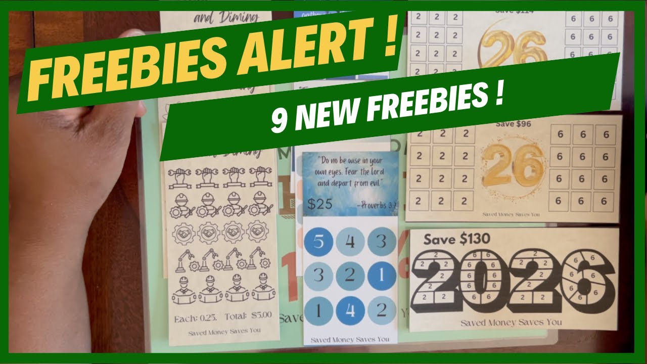 9 NEW FREEBIES ‼️ | 2026 SAVINGS CHALLENGES | BIBLICAL INSPIRATION SET #3  | NICKEL & DIMING SET #3