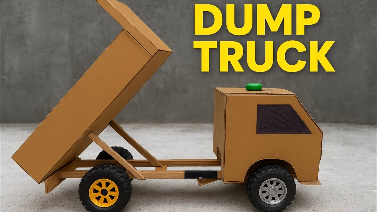 RC Truck with Cardboard | cardboard Dump truck 🚛💨