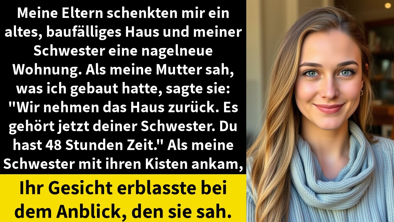 Meine Eltern schenkten mir ein altes, baufälliges Haus und meiner Schwester eine nagelneue Wohnung.