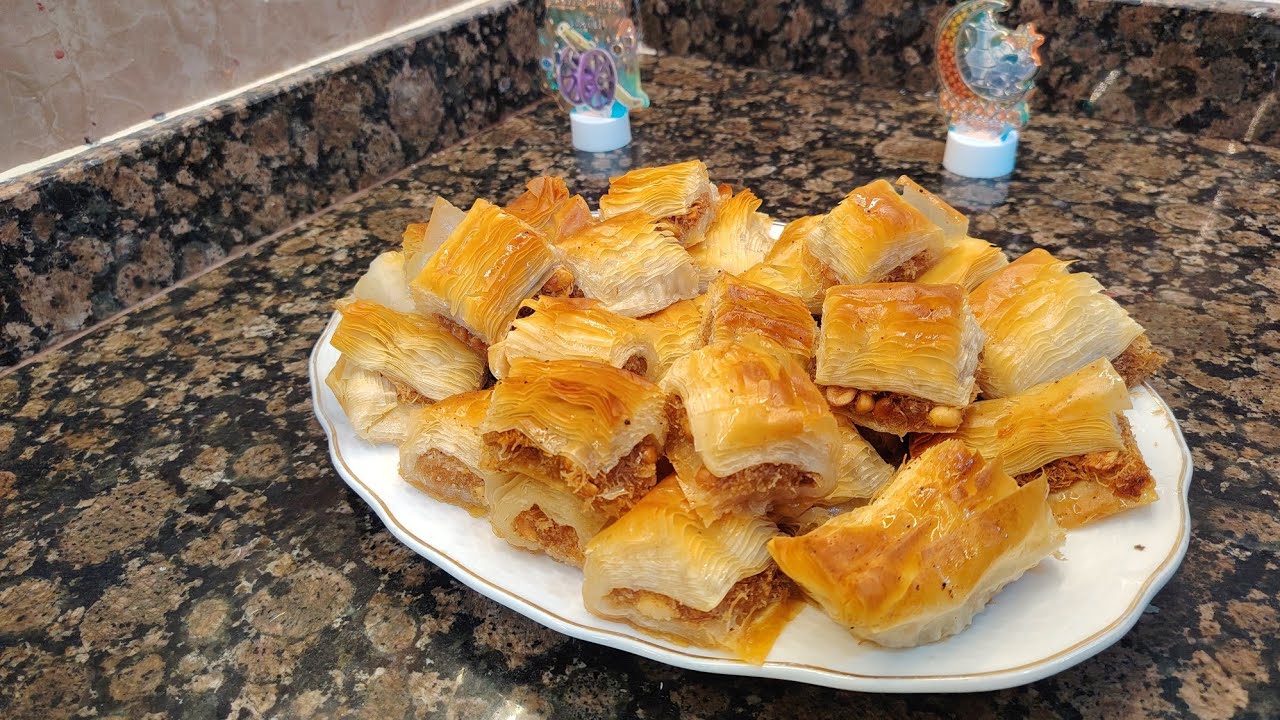الجلاش السريع لحلويات رمضان بدون توريق وبأحلي حشوة