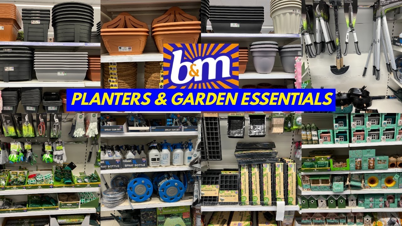B&M PLANTERS & GARDEN ESSENTIALS WITH PRICE MAY 2023 | B&M HAUL | TRAVELANDSHOP WITH ME